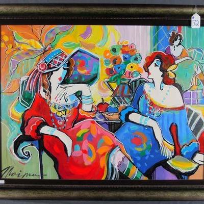 ISAAC MAIMON (1951-    ) ISRAEL ORIGINAL OIL ON CANVAS