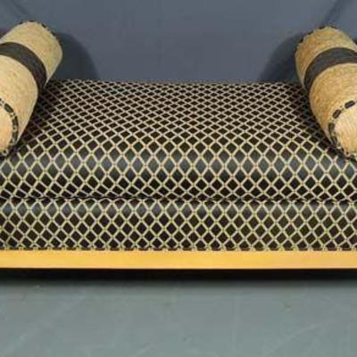 FINE WOOD AND UPHOLSTERED WINDOW BENCH
