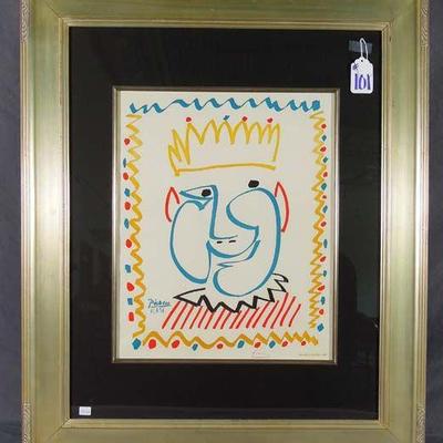 PABLO PICASSO (1881-1973) SPANISH HAND SIGNED LITHO