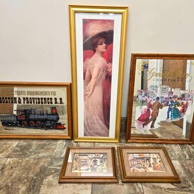 Art Prints & Mirrors: Train, Skaters, Vintage 