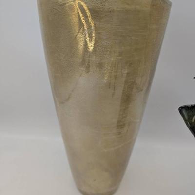 Silver Infused Glass Vase