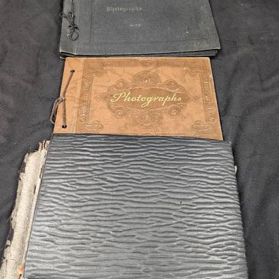 3 Vintage & Antique Photo Albums
