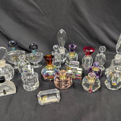 Group Of Glass Perfume Bottles...Murano, Irice, Shalimar 