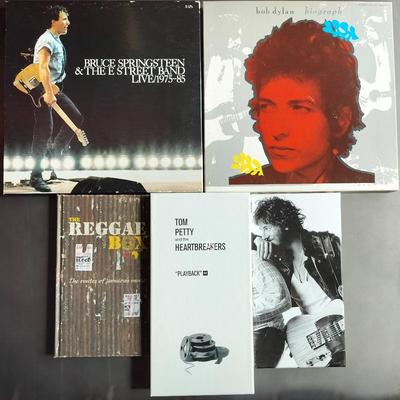 Collectible Sets Of Records And CDs By Bruce Springsteen, Bob Dylan, Tom Petty, And Jamaican Artists