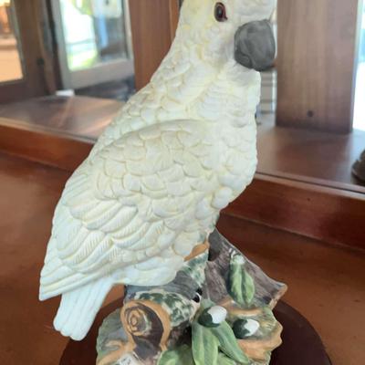 Jonathan Byron Royal Carlton Cockatoo On Branch Statue 