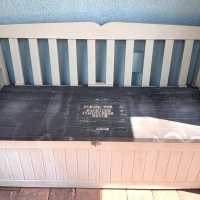Keter 55” Plastic Bench With Storage