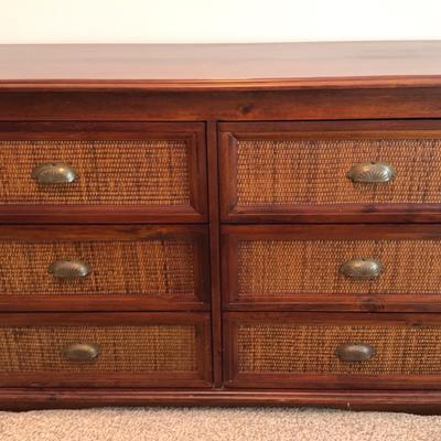 Pier One Pyramid Style Tongue And Groove 6 Drawer Dresser