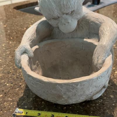 Kiln-Dried Clay Monkey Planter
