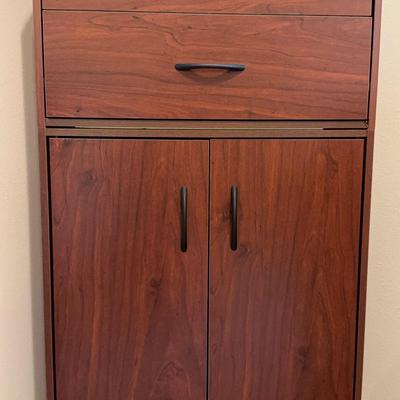 Wood Like Two Drawer With Shelving Cabinet 24”L X 12”W X 47” T