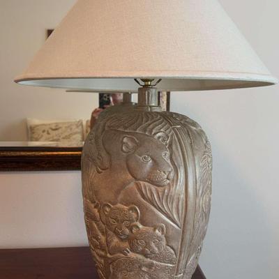  Ceramic Safari Lamp 32” Tall