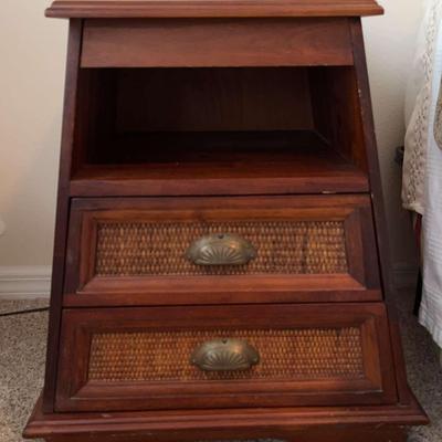 Mahogany Pier 1 Imports 2 Drawer Pyramid Collection Nightstand/End Table #2