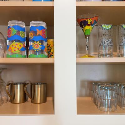 Stemware, Metal Cups With Handle & Wine Glasses, Drinking Glasses