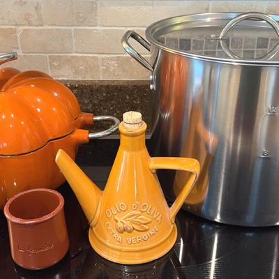 Dutch Oven, Stock Pot, Olive Oil Dispenser, Small Creamer Cup