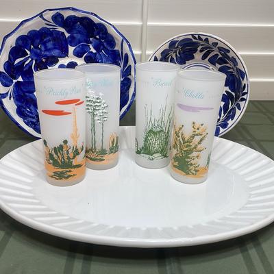  1950s Blakely Arizona Frosted 14oz Tumblers 