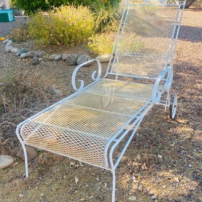 Vintage Rolling Chaise Lounge 