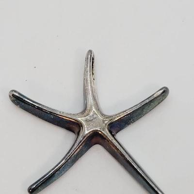 Sterling Silver Starfish Ocean Pendant 