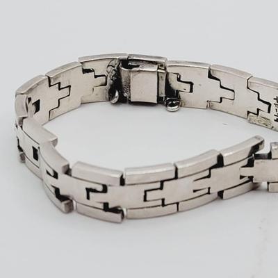 Taxco Mexico Modernist Bracelet Sterling Silver 925 Vintage