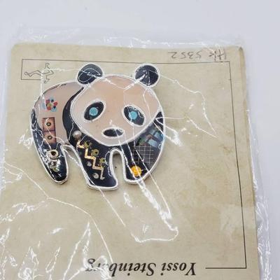 Yossi Steinburg Panda Brooch