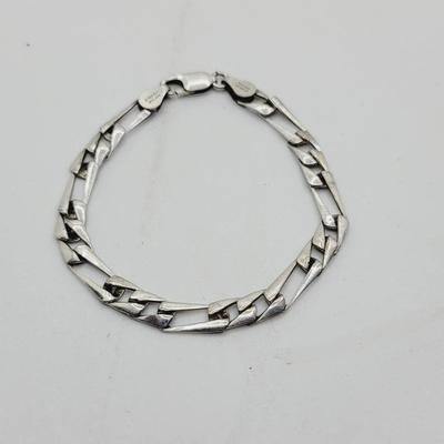 Sterling Silver Sixtar Mexico Bracelet Curb Chain Link