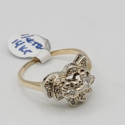 Ringcraft 14k Yellow Gold 1/4 TCW Diamond Cocktail Ring Size 11