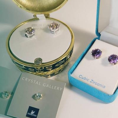 Swarovski and Cubic Zirconium Box and Jewelry