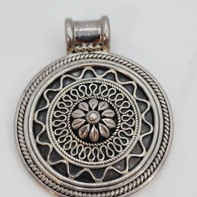 Sterling Mandala Disc Pendant 925 DP Doug Paulus