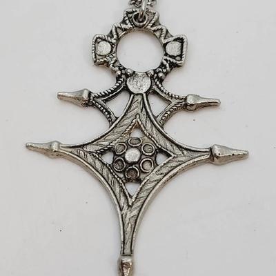 Berber Tuareg Style Cross Pendant Necklace 