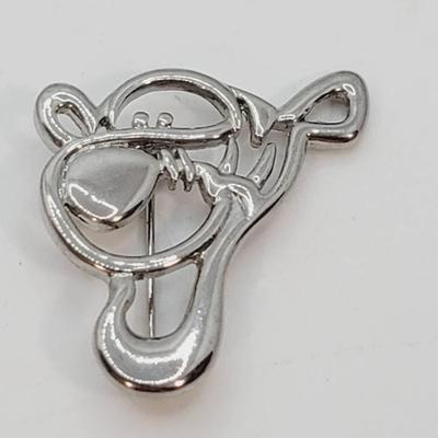 Silver Tone Disney Tigger Face Pin