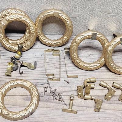 Household Hardware Lot Gold Tone Antique