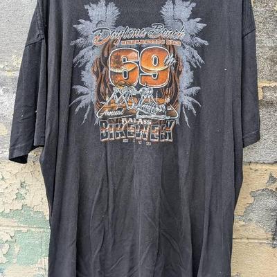 Daytona Beach - Bikes, Babes and Beer - Bad Ass Bike Week 2010 - Faded Printed Black Vintage - NSFW