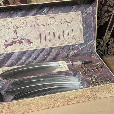 Writing Pens Feather Quill Dip Calligraphy Pens Gift Set