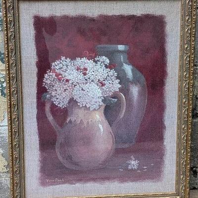 Still Life Painting of a Vase of Flowers by Vivian Flasch