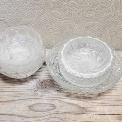 EAPG Clear Glass Bowls Lot