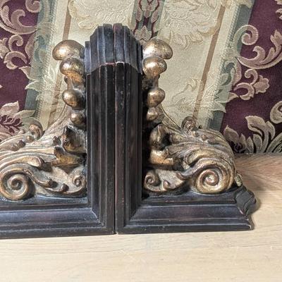 Pair of 1990s Metal Scroll Bookends