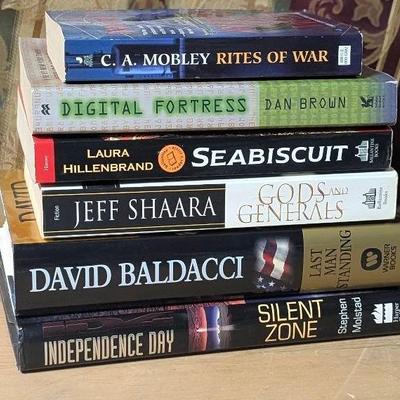 Thrillers and Historical Fiction Paperback Book Lot 