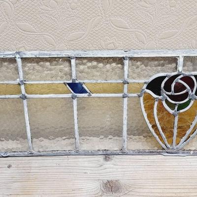 Stained Glass Transom Has Several Cracks - Vintage TLC