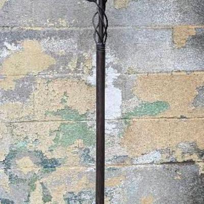 Elegant Leaf Motif Torchier Floor Lamp