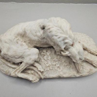 Carved Stone Greyhound Statue