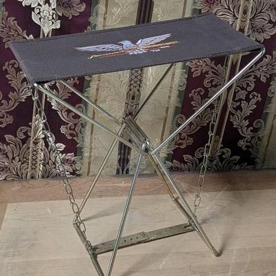 Fenwick Portable Folding Stool Vintage Circa 1950s 