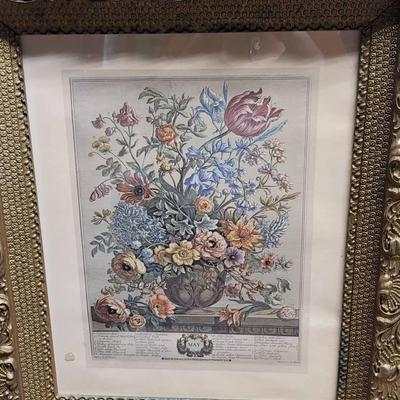 Kensington May Bouquet Print Detailed Frame