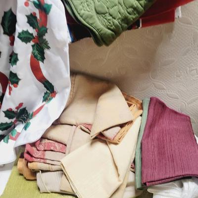 Linens Lot - Tablecloths Curtains and Napkins