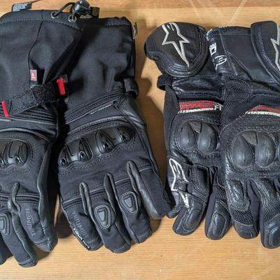 Men's Large Motorcycle Gloves - Triumph And Aplinestars Brands