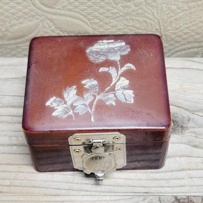 Mother of Pearl Inlay Small Jewelry Box 