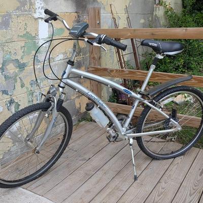 Land Rider Auto Shift Aluminum Bike 14″ Frame (Needs New Tires)