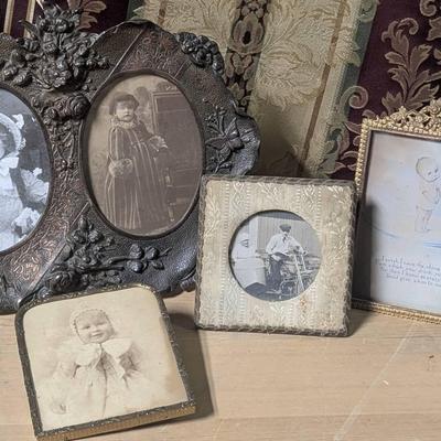 Beautiful Collection of Antique Frames with Prints and Photos 