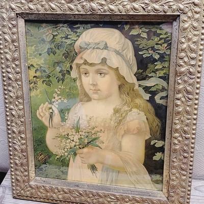 Victorian Flower Picker Blackberry Bramble Frame Antique