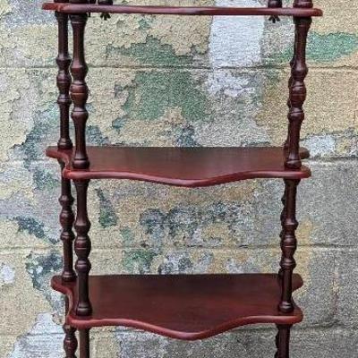 Victorian Style Wood 5 Tier Etagere Shelf Curio Shelf - Needs Minor Repair