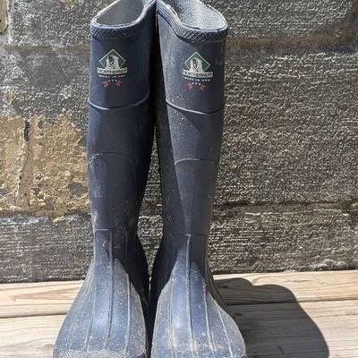 Women’s NORTHERNER High Waterproof Rubber Hunting Hiking Boots Blue Size 9