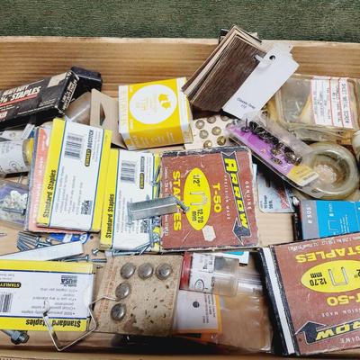 Upholstery and Furniture Lot - Staples, Tacks, Screws, Nails & More
