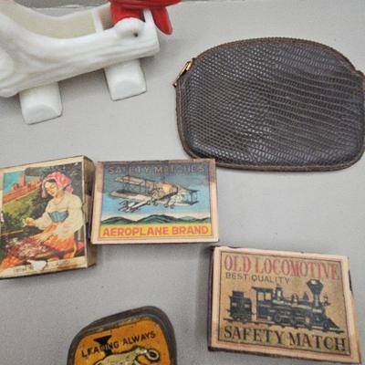 Coin Purse,  Toothpick Holder,  Wooden Matchboxes, Phonograph Needle Case